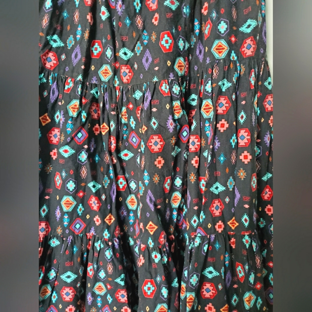 Vintage Roper Ruffled Aztec Skirt ππ€ π - Picture 2 of 4